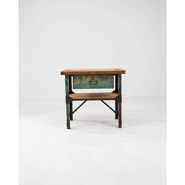 Early 20th Century French Metal & Wooden Work Table For Sale - Image 16 of 18