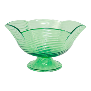 Vintage Steuben 'Pomona' Green Art Glass Bowl