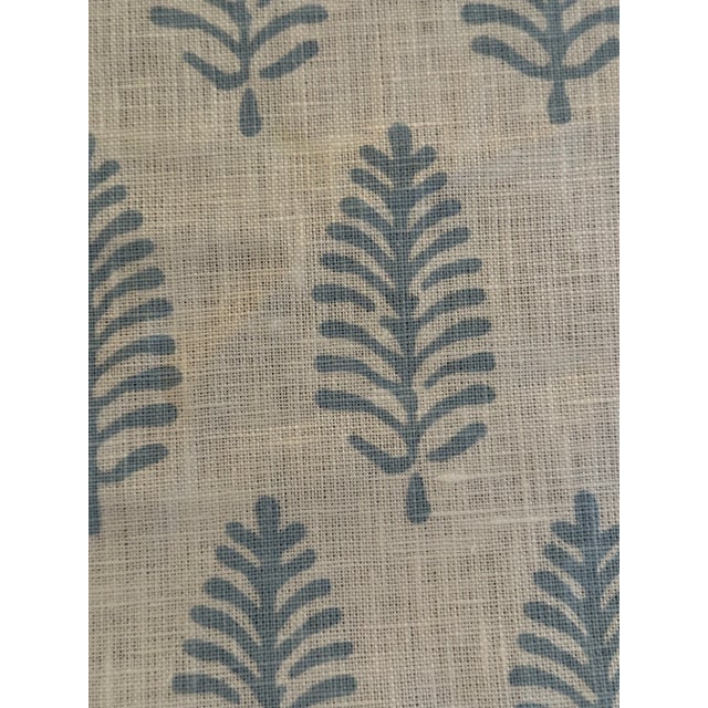 Quadrille Pinewood in Windsor Blue Linen Fabric 1 Yard