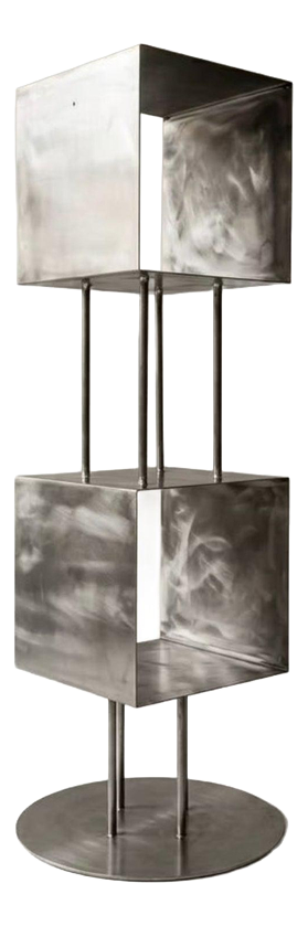 Rubik Module 1 Vertical Structure in Stainless Steel by Metalmorphosis Studio