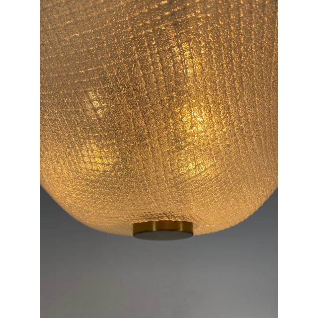 Ice Glass Ceiling Lamp from Peill & Putzler, 1950s For Sale - Image 9 of 18