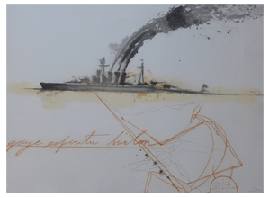 José Bedia, Güije espíritu burlón, 2009, Etching