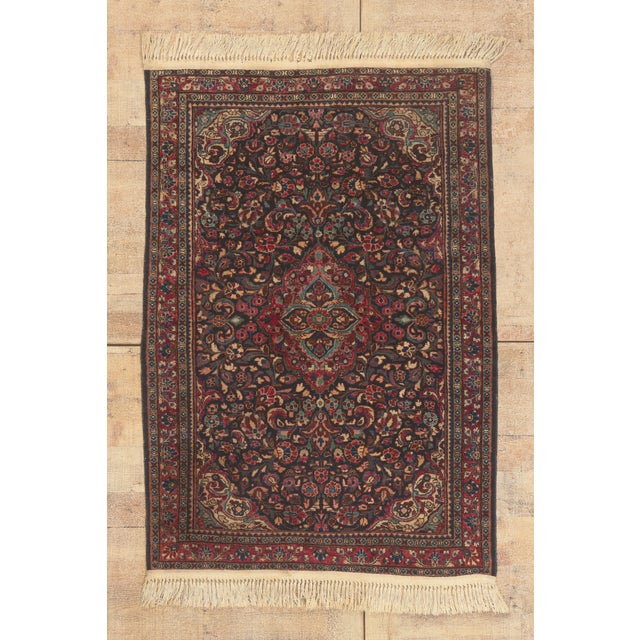 Antique Persian Sarouk Rug, 03'05 X 04'11 For Sale - Image 10 of 10