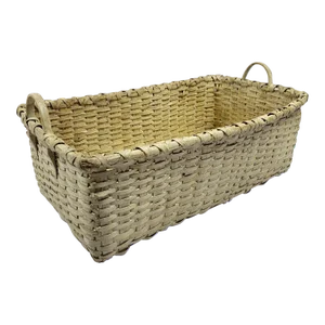 Antique American North Carolina Painted 2 Handled Gathering Basket
