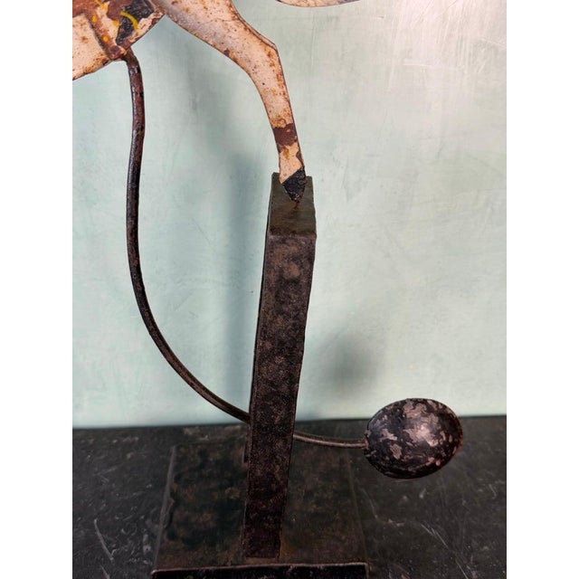 Black Vintage Folk Art Cowboy on Horse Balancing Sculpture For Sale - Image 8 of 11