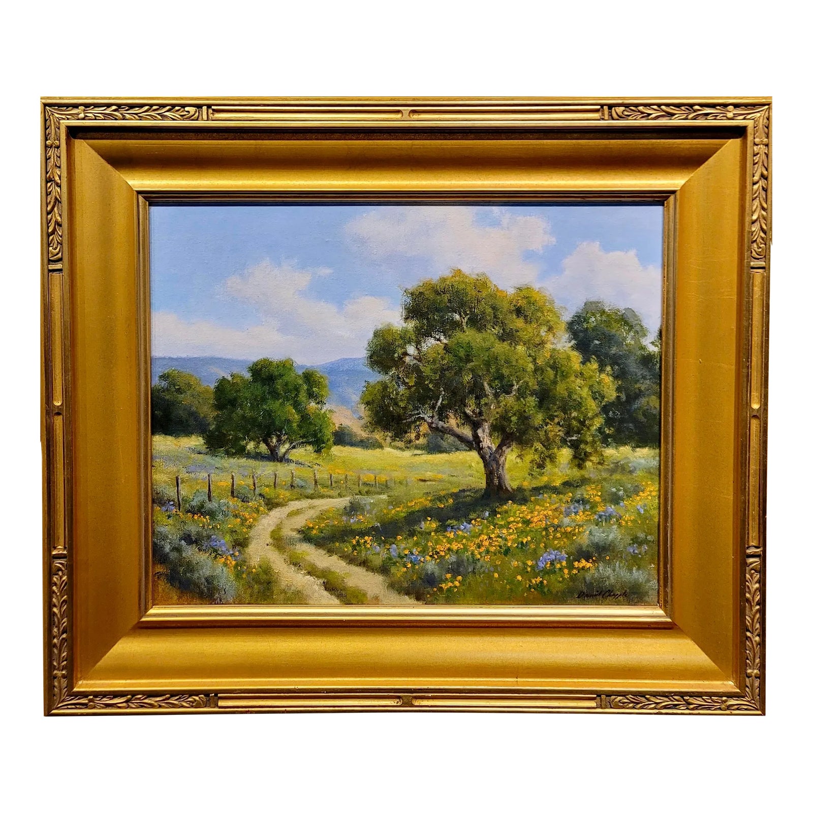 David Chapple -Poppy Fields in a Gorgeous California Oak Landscape-Oil ...