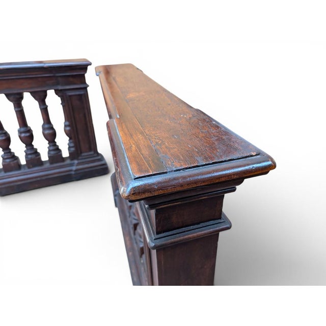 Walnut Balustrades, Italy, Set of 2 For Sale - Image 4 of 13