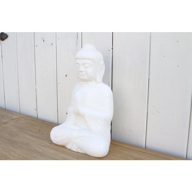 Burmese White Marble Seated Buddha For Sale In Los Angeles - Image 6 of 10