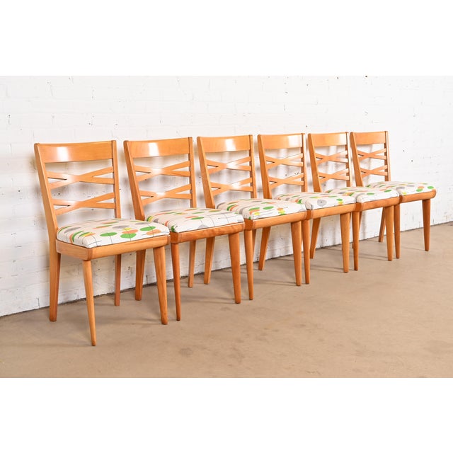 Heywood Wakefield Mid-Century Modern Solid Maple Dining Chairs, Set of Six For Sale - Image 12 of 12