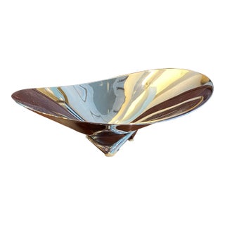 Late 20th Century Stainless Steel "Koppel" Wave Bowl by Henning Koppel for Georg Jensen For Sale