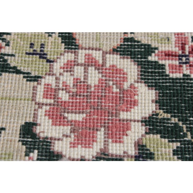 Fine Quality Silk Green & Multicolor Approx. 14 X 10 Rug For Sale - Image 10 of 16