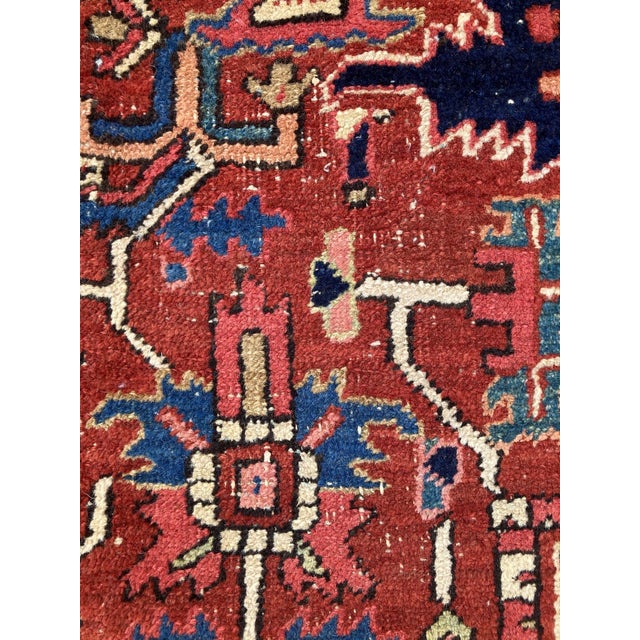 Antique Heriz Rug in Wool, 1920s For Sale - Image 10 of 11