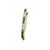 Contemporary Art Deco Tie Pin Diamond Emerald 14k Yellow Gold Platinum Brooch For Sale - Image 3 of 6