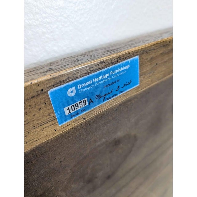 1970s MCM Drexel Woodbriar Queen Size Headboard For Sale In Seattle - Image 6 of 7