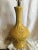French mid-century modern ceramic lamp in Provence yellow. This pottery lamp is 17 inches tall and with the addition of a...