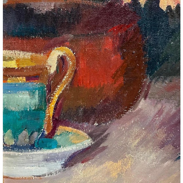 Modern Fernand Blondin, Flowers in a Pitcher, Oil on Canvas For Sale - Image 3 of 13