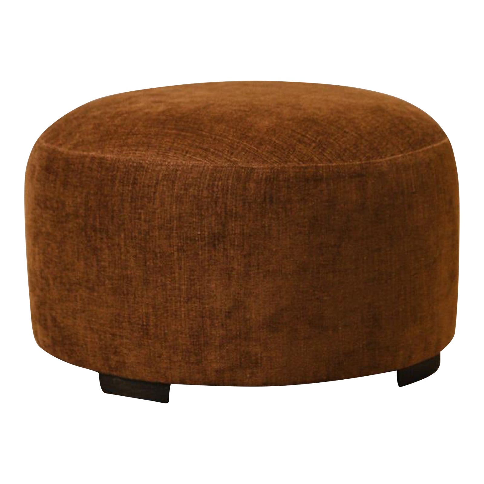1980s Vintage Round Ottoman | Chairish