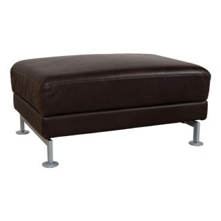 Moule Leather Stool in Brown by Brühl For Sale