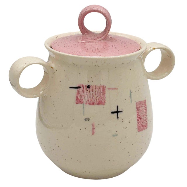 1950s "Tickled Pink" Serverware Dinner Plate Platter Bowl Set by Vernonware - 110 Piece For Sale - Image 4 of 18