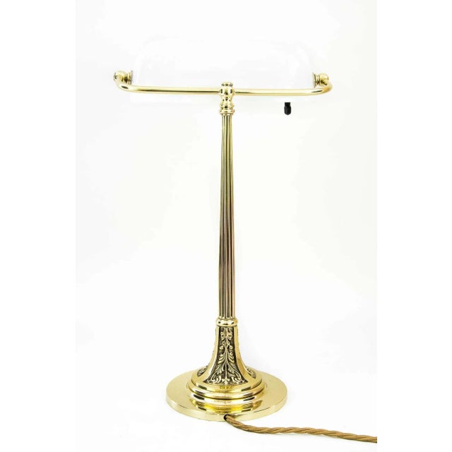 Art Nouveau Austrian Glass Table Lamp, 1908 For Sale - Image 5 of 15