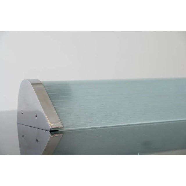 Metal Large Glass Wall Lights, 1950s, Set of 2 For Sale - Image 7 of 12