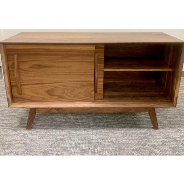 Wood Mid-Century Modern Walnut Credenza For Sale - Image 7 of 12