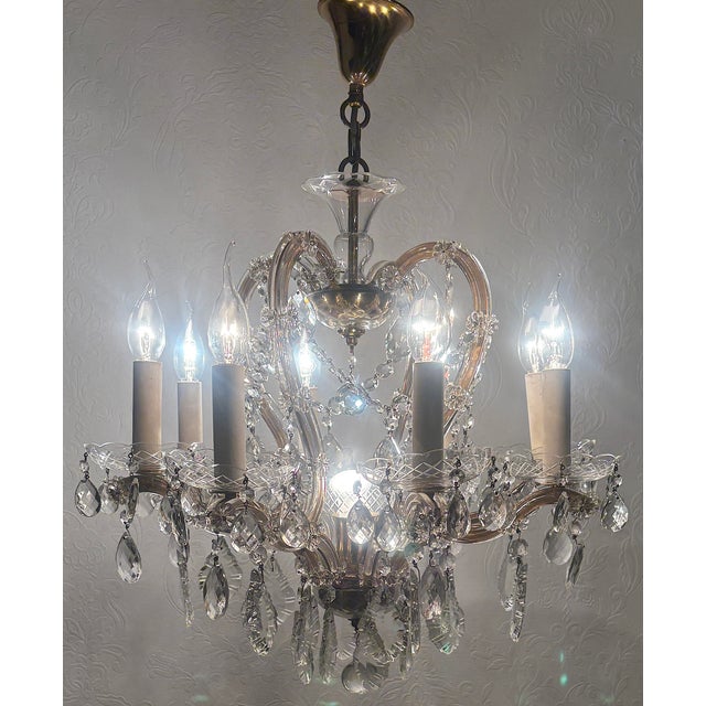 Vintage Italian Maria Theresa Chandelier, 1940s For Sale - Image 13 of 18
