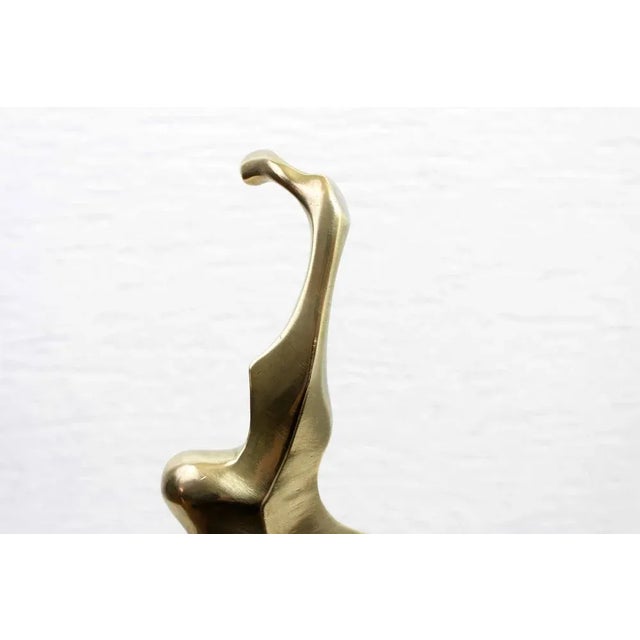 Black Vintage Brass Sculpture, 1970s For Sale - Image 8 of 13
