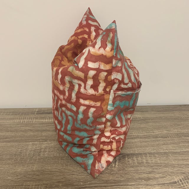 Handmade Adire (Tie-Dye) Decorative Throw Pillow Cover For Sale - Image 4 of 12