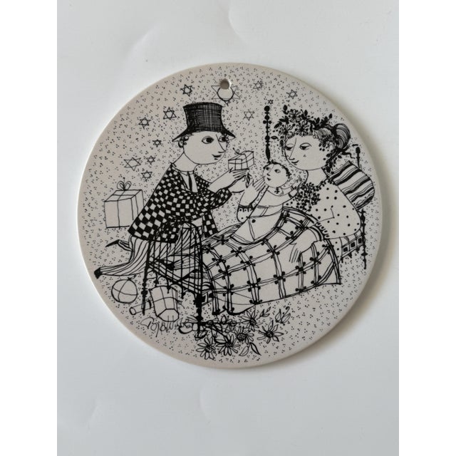 Poetic Ceramic December Series Wall Plate by Björn Wiinblad for Rosenthal Studio Line, Germany For Sale - Image 5 of 5