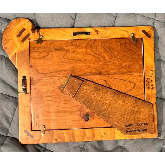 2025 Original Mountain Meadow Oil Post-Impressionist Painting in Solid Wood Live Edge Frame For Sale - Image 4 of 5