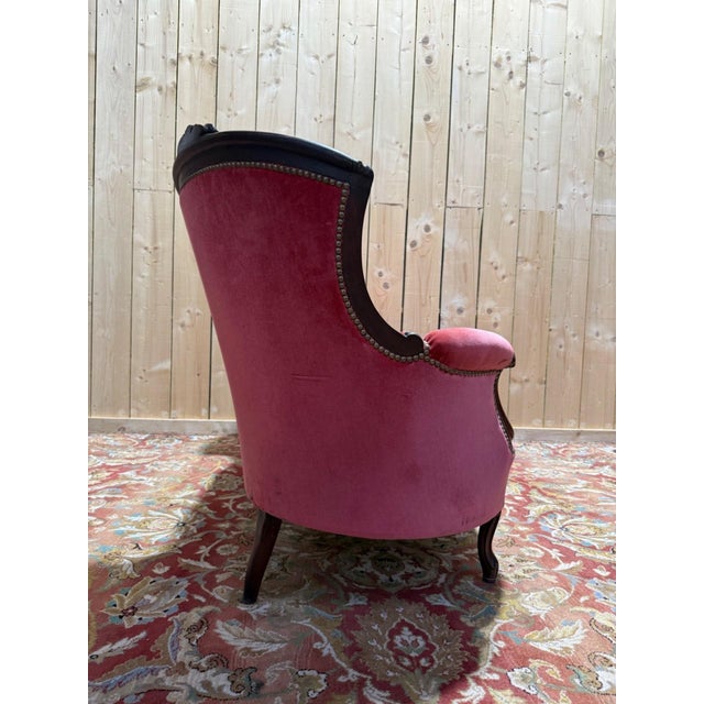 Napoleon III Louis-Philippe Confidential Chair in Mahogany For Sale - Image 4 of 8