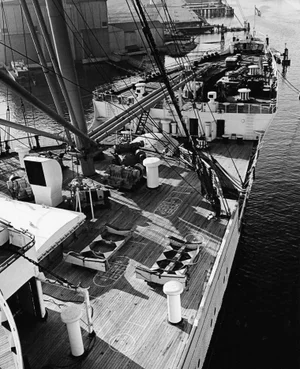 Deck of the Queen Mary Photograph by Don Ware