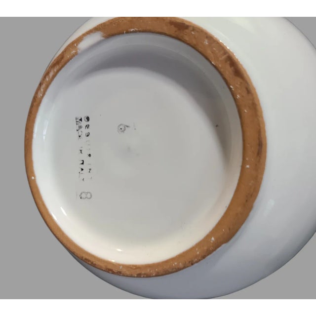 Late 20th Century Vintage Italian Hand Painted With Bird & Leaf Motif Terracotta Pitcher Jug Vase\ For Sale - Image 6 of 7