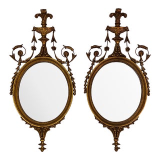 Early 20th Century Pair of Victorian Style Mirrors For Sale