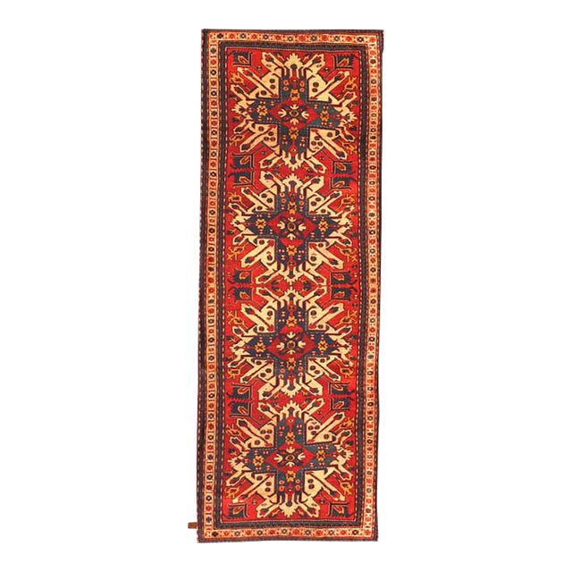 Pasargad DC Kazak Design Velvet Table Cloth For Sale