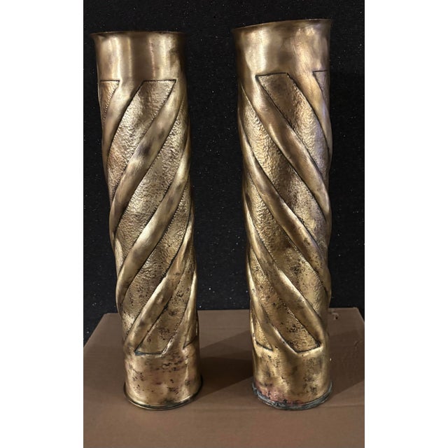 French 1910s French World War I Trench Art Pair For Sale - Image 3 of 5