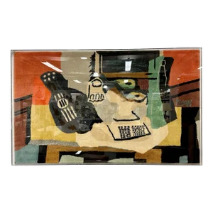 Framed Carpet, Picasso's 'Guitar, Glass, and Fruit Dish' Rug, Decorative Art