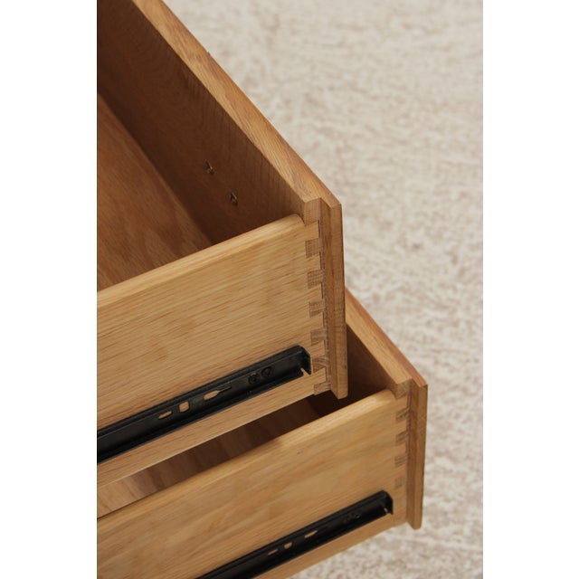 Wood Stickley Mission Oak 2 Drawer Media Console For Sale - Image 7 of 17
