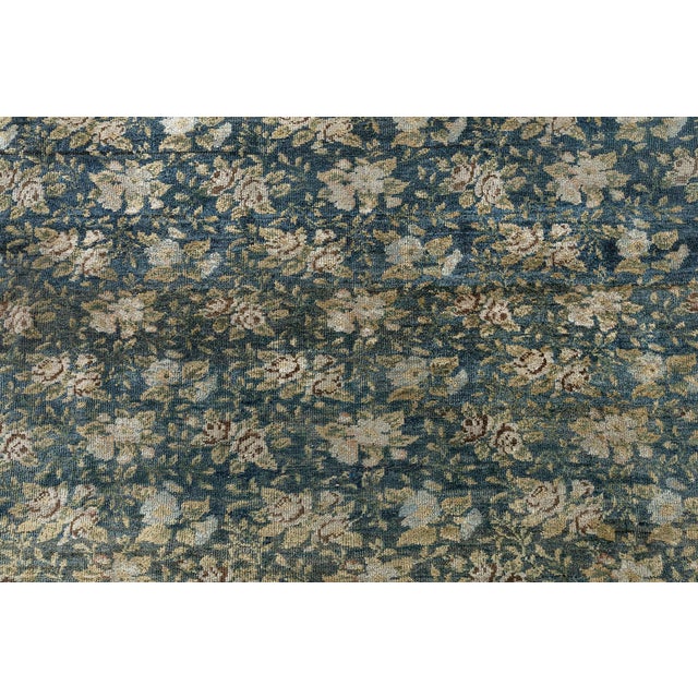 Tan Doris Leslie Blau Antique Turkish Allover Floral Warm Tan Rug - c. 1920 For Sale - Image 8 of 10