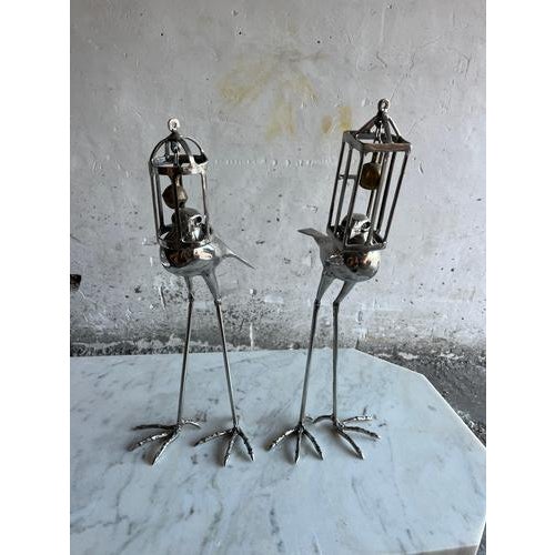 Sculptural Metal Bird Objects, 1960s, Set of 2 For Sale - Image 4 of 6