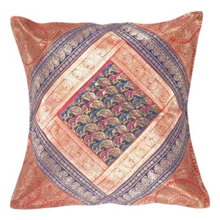Pasargad DC Sari Silk Square Pillow Case For Sale