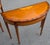Mid 20th Century Pair of American Federal Revival Mahogany Demilune Console Tables With Satinwood Fan Inlay and Stringing, Mid-20th Century For Sale - Image 5 of 12