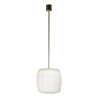 Vintage Lantern Glass Pendant, 1970s For Sale