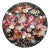 Festoon Flowers Vegan Leather Round Pebble Placemat, Set of 8 For Sale