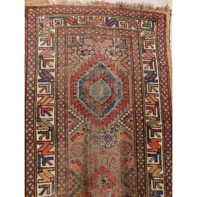 Antique Handwoven Persian Kurdish Runner Rug. 2'6"x 6'2" For Sale - Image 4 of 18