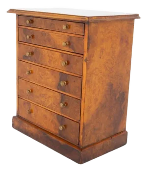 Victorian Apprentice Chest of Drawers in Walnut, 1860