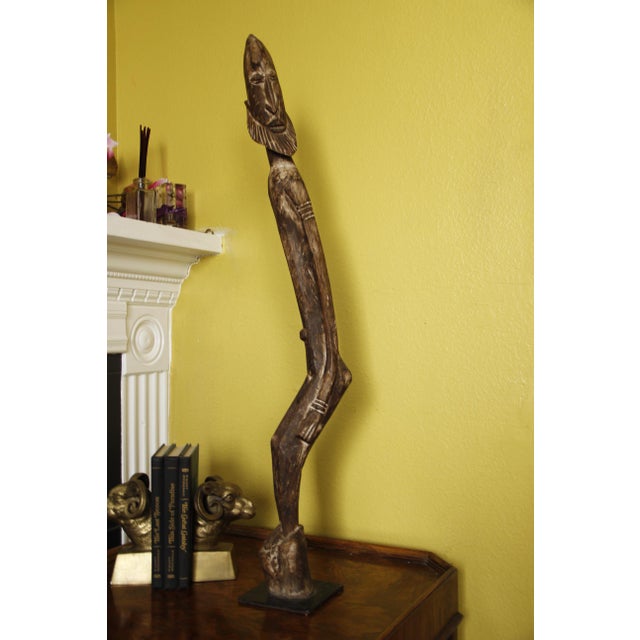 Figurative 1960s Vintage Luba Hemba Singhiti Central African Carved Sculpture For Sale - Image 3 of 11