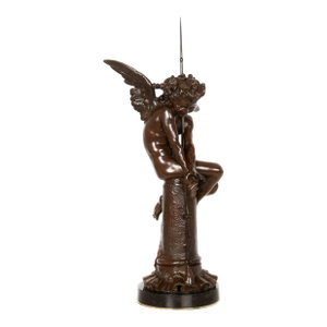 Italian Antique Bronze Sculpture "Genius of Franklin" by Giulio Monteverde