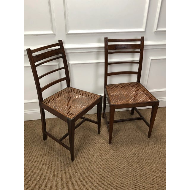 1920 Art Deco Brazilian Rosewood Side Chairs from France - a Pair For Sale - Image 4 of 13